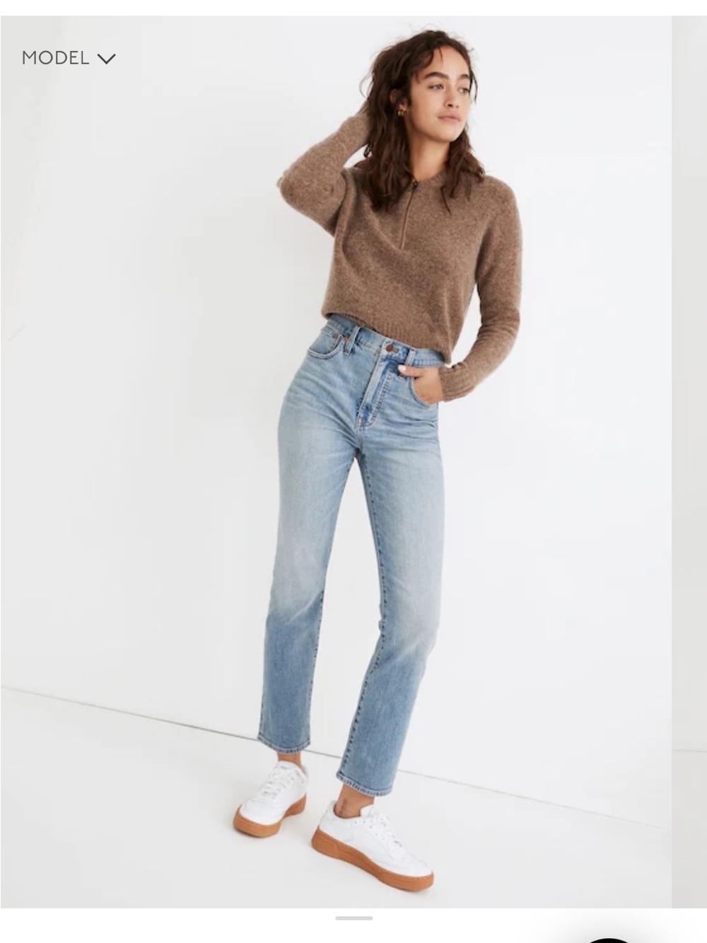 Slim Demi-boot High-Rise Straight Jeans in Light Blue